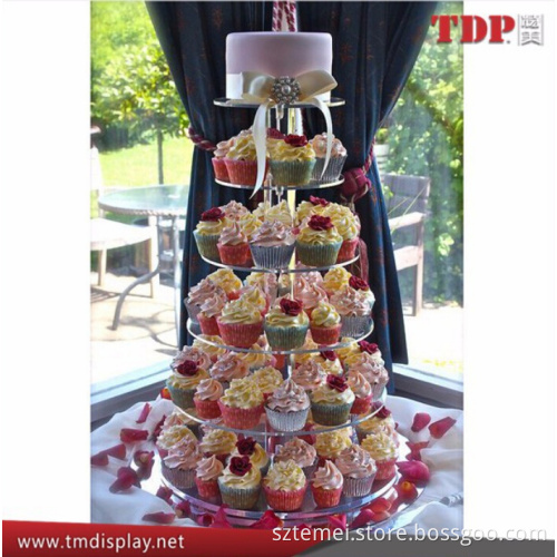 decorative folding acrylic wedding cake stands clear acrylic wedding cake stand Round 4 5 6 7 8 tier acrylic wedding cake stand